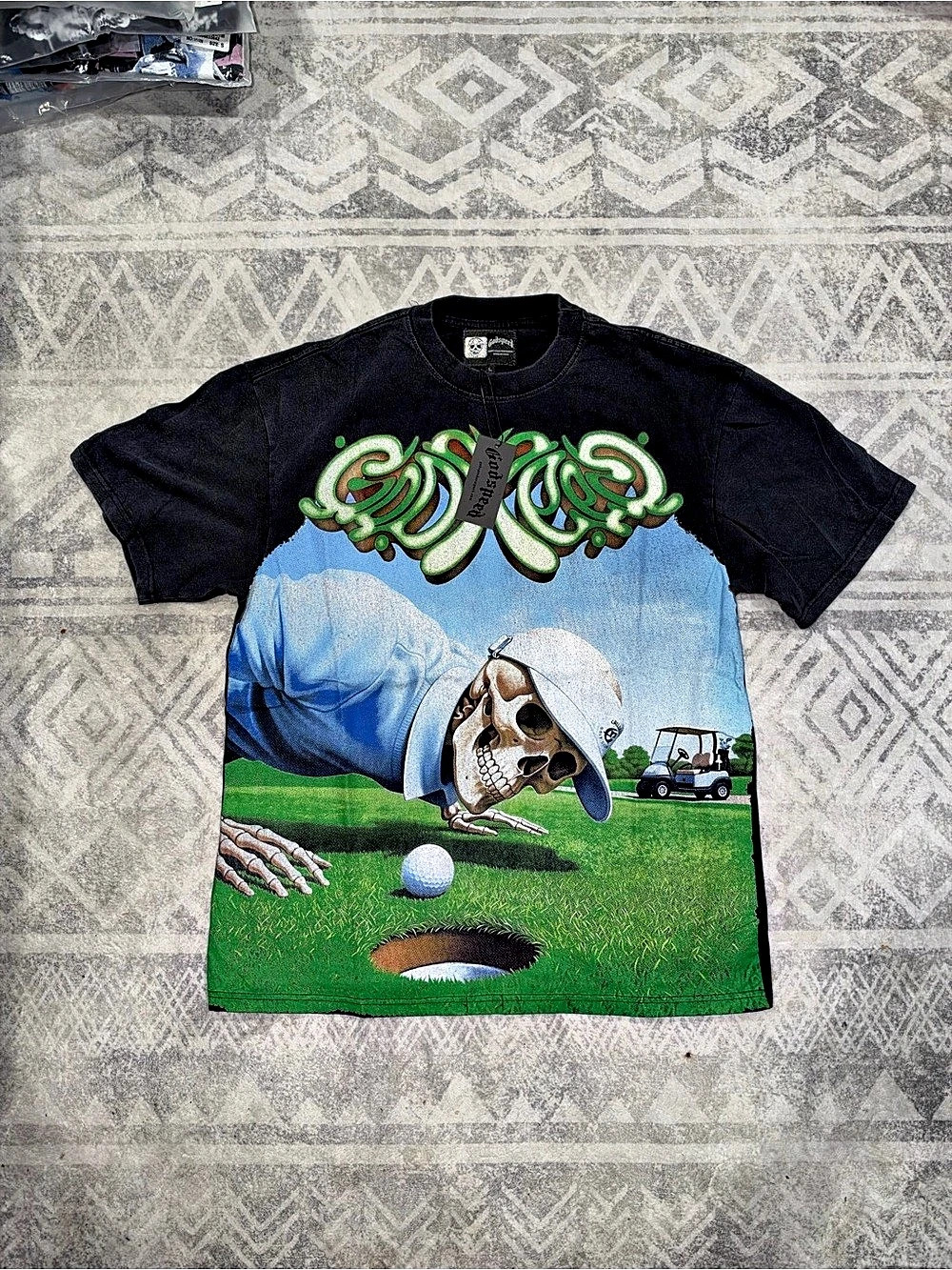 Godspeed Graphic Tee Black Blue Size Large NWT